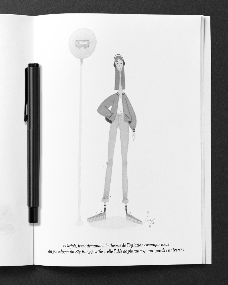 Illustration pour le fanzine "la bûche", un collectif d'autrices de BD de Suisse romande. Par Meg Chikhani