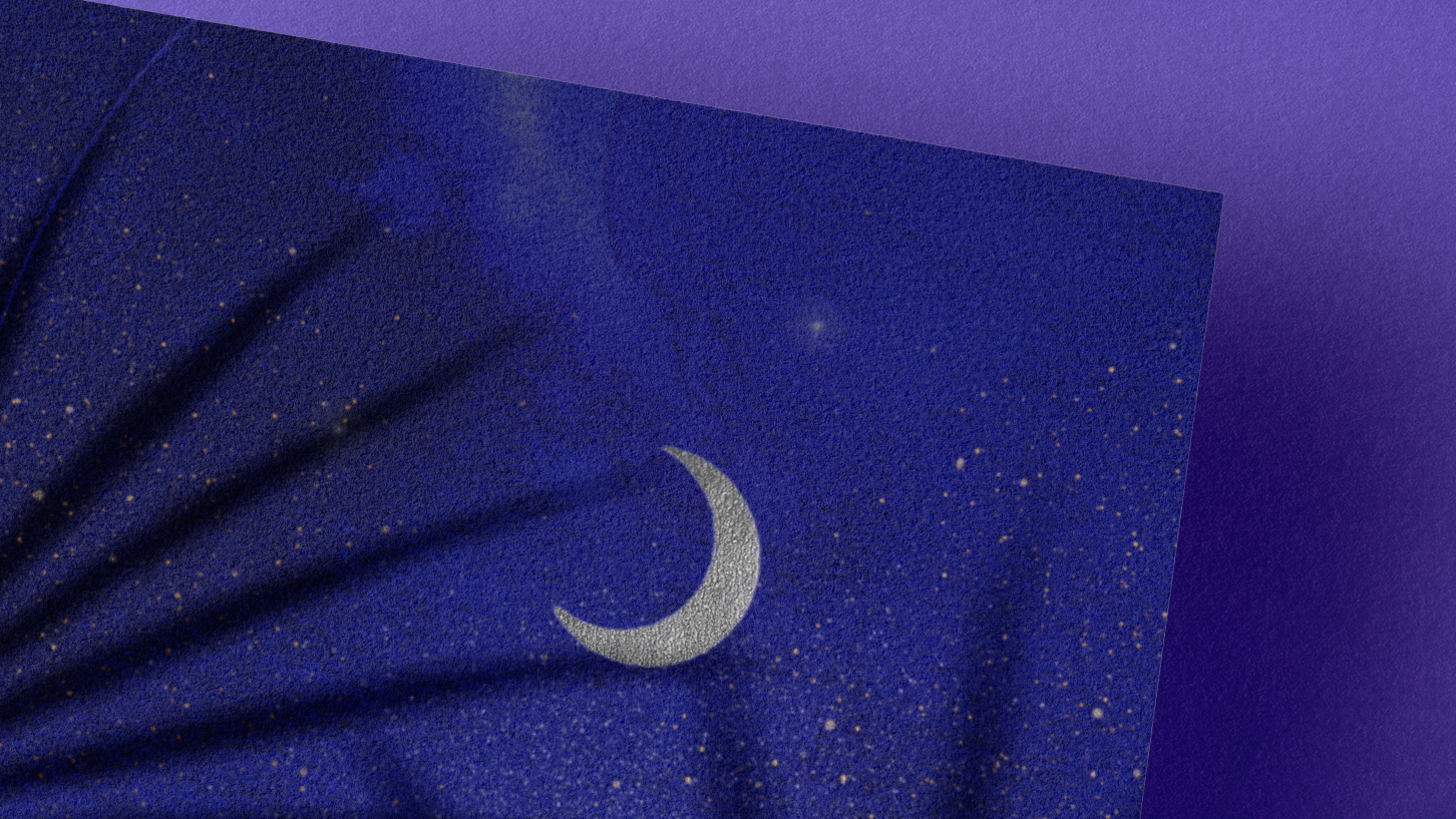 Detail of he "Jazz" illustration. The moon and some of the stars are printed with silver ink. Design by Meg Chikhani